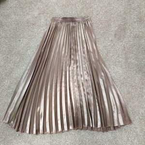 Gold Pleated Skirt